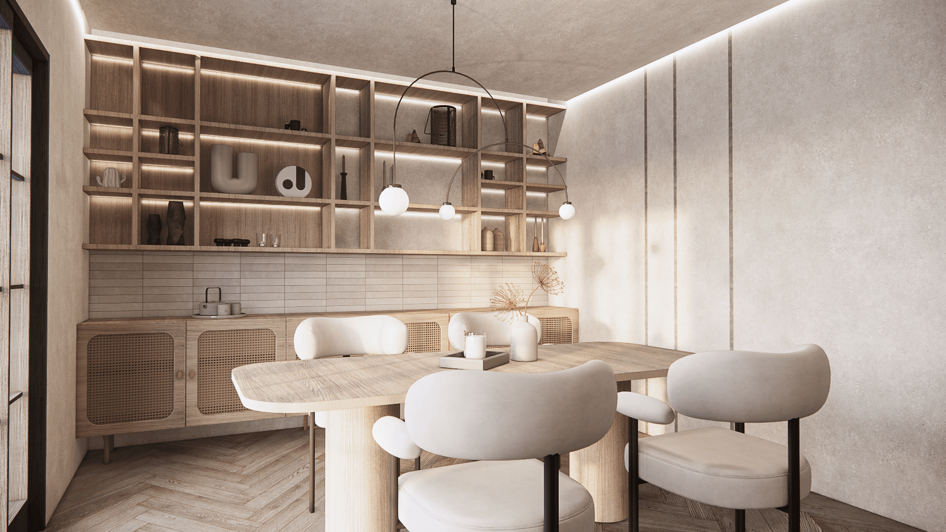 Warm dining interior — finish level and budget