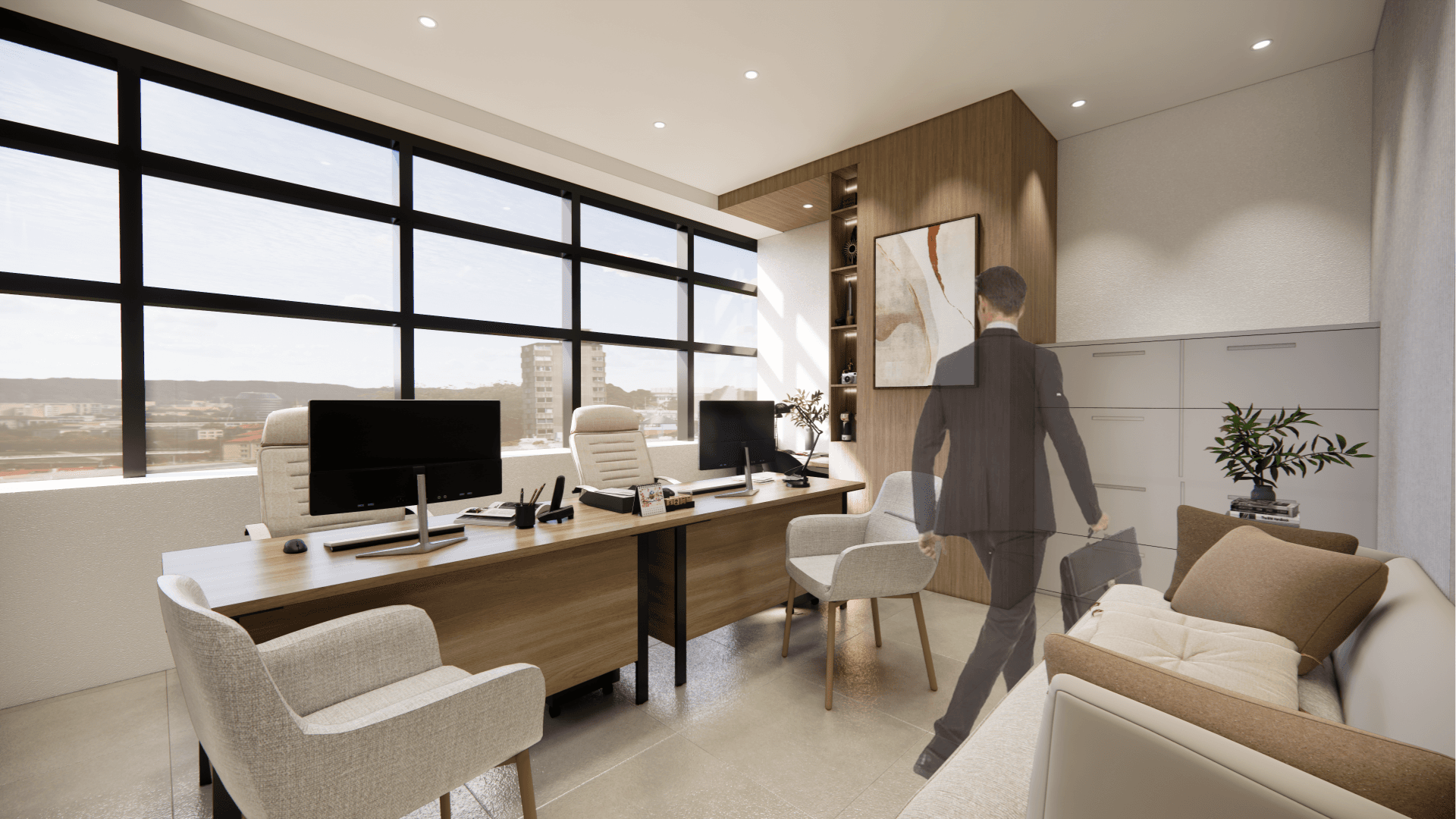 Tile Co. — office area sharing showroom finishes