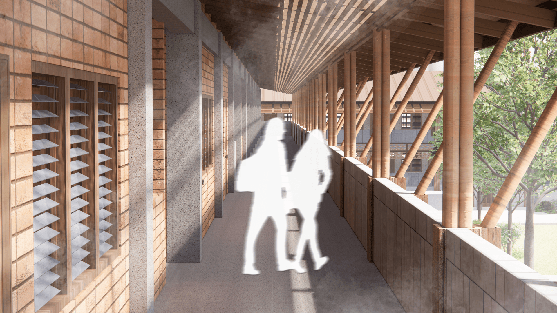 Architectural Capstone — perspective across the landscaped grounds