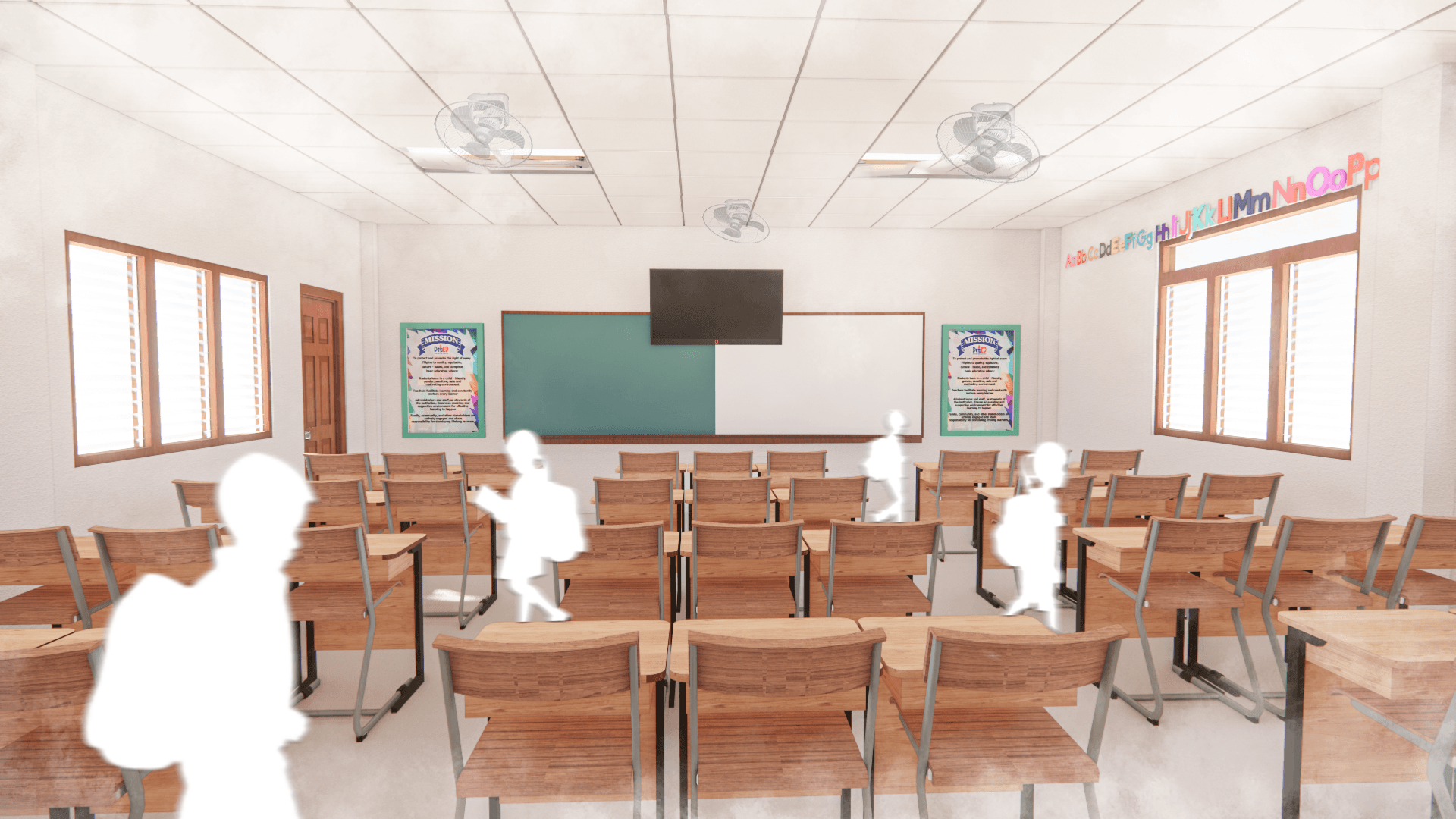 Architectural Capstone — inside classroom view with natural ventilation